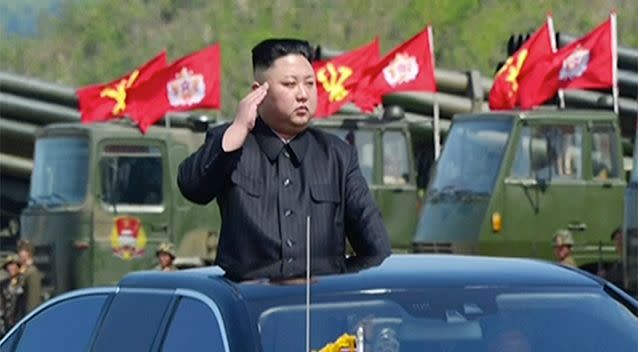 The North Korean leader was seen saluting during the tests. Photo: Korean Central News Agency