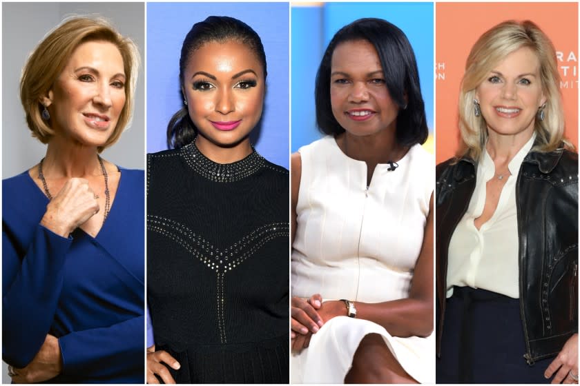 (L-R) Carly Fiorina, Eboni K. Williams, Condoleezza Rice and Gretchen Carlson will be guest-hosting "The View."