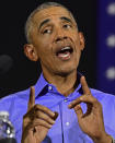 Former President Barack Obama speaks as he campaigns in support of Ohio gubernatorial candidate Richard Cordray, Thursday, Sept. 13, 2018, in Cleveland. (AP Photo/David Dermer)