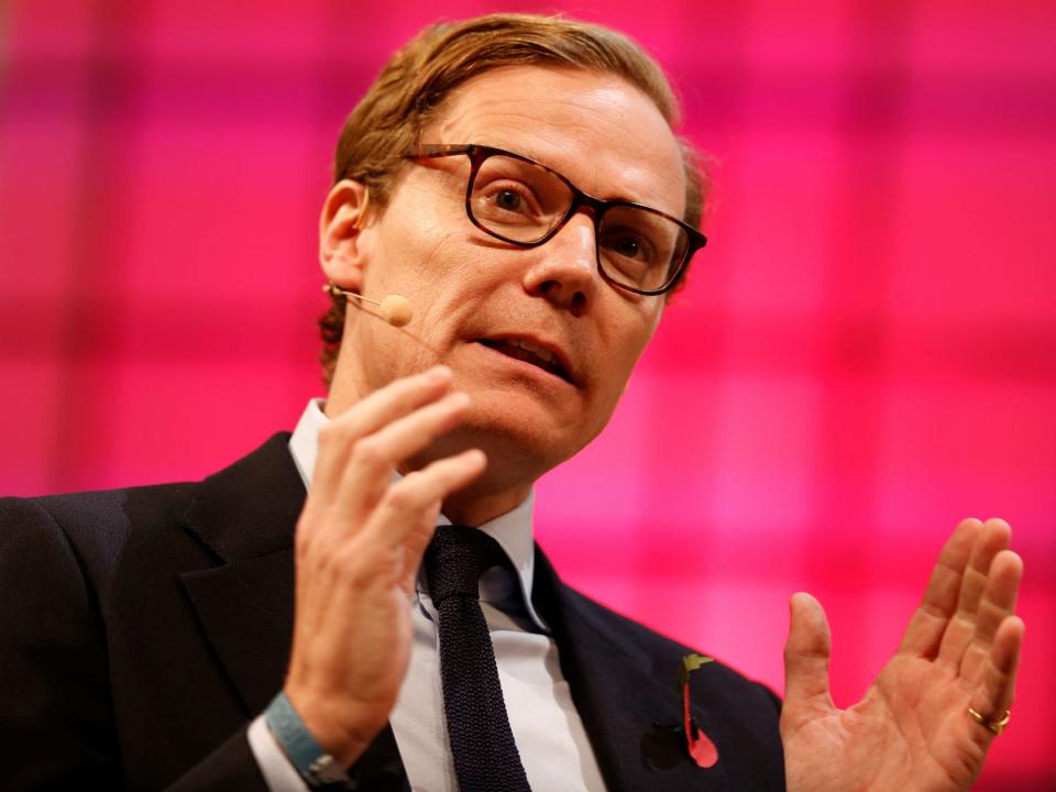 Former Cambridge Analytica CEO Alexander Nix speaks during the Web Summit in Lisbon, Portugal: Reuters