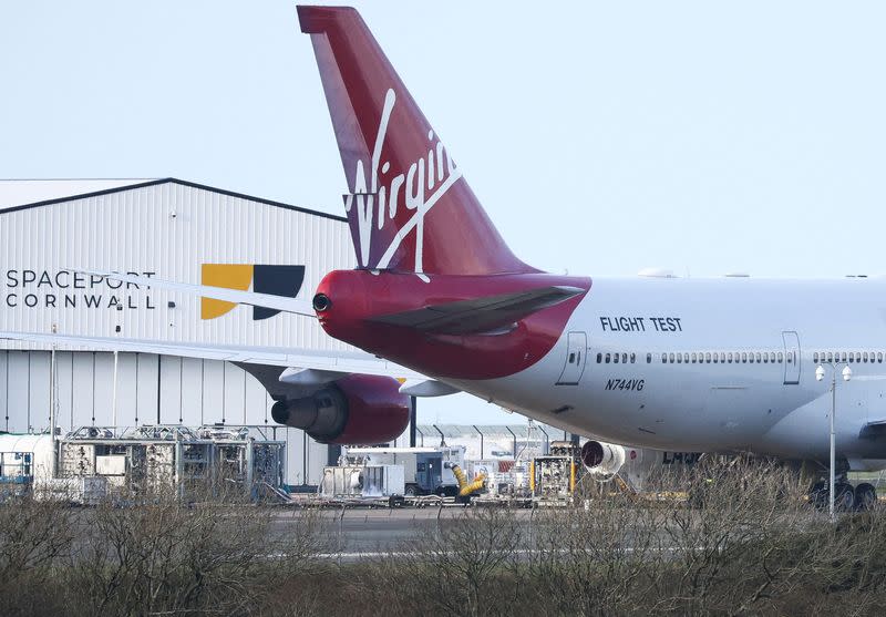 FILE PHOTO: First ever UK launch of Virgin Orbit's LauncherOne rocket in Newquay