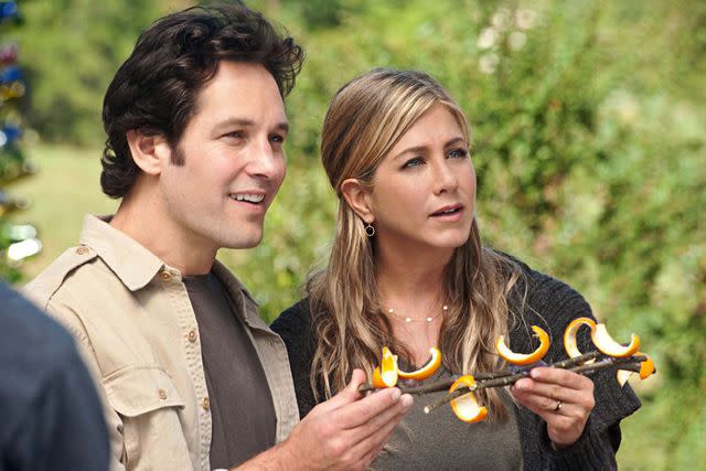 <p>Moviestore/Shutterstock</p> Paul Rudd (left) and Jennifer Aniston in 'Wanderlust'