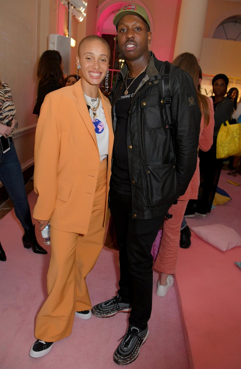 Adwoa Aboah and Jamal Edwards attend the launch celebration of Adwoa Aboah’s new Revlon x Gurls Talk limited edition make up kits at Somerset House (Dave Benett/Getty Images for Rev)