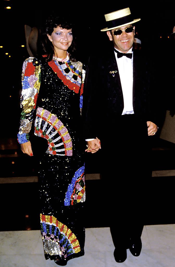 Elton John was previously married to Renate Blauel, pictured in August 1984. (Getty Images)