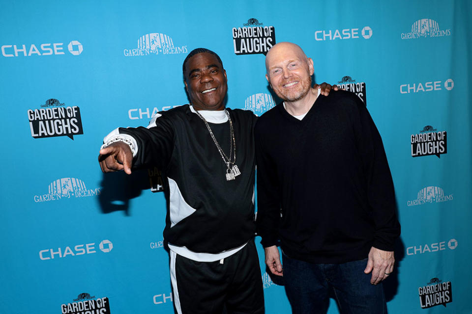 (L-R) Tracy Morgan and Bill Burr attend the 2024 Garden Of Laughs Comedy Benefit at Madison Square Garden on March 27, 2024 in New York City.