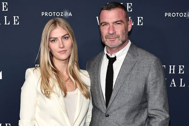 <p>Jamie McCarthy/Getty</p> Taylor Neisen and Liev Schreiber attend "The Whale" New York Screening at Alice Tully Hall, Lincoln Center on November 29, 2022 in New York City.