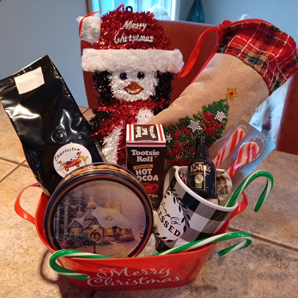 Charleston Café, 3465 E Layton Ave., in Cudahy, has gift baskets that include coffee, and coffee-related items.