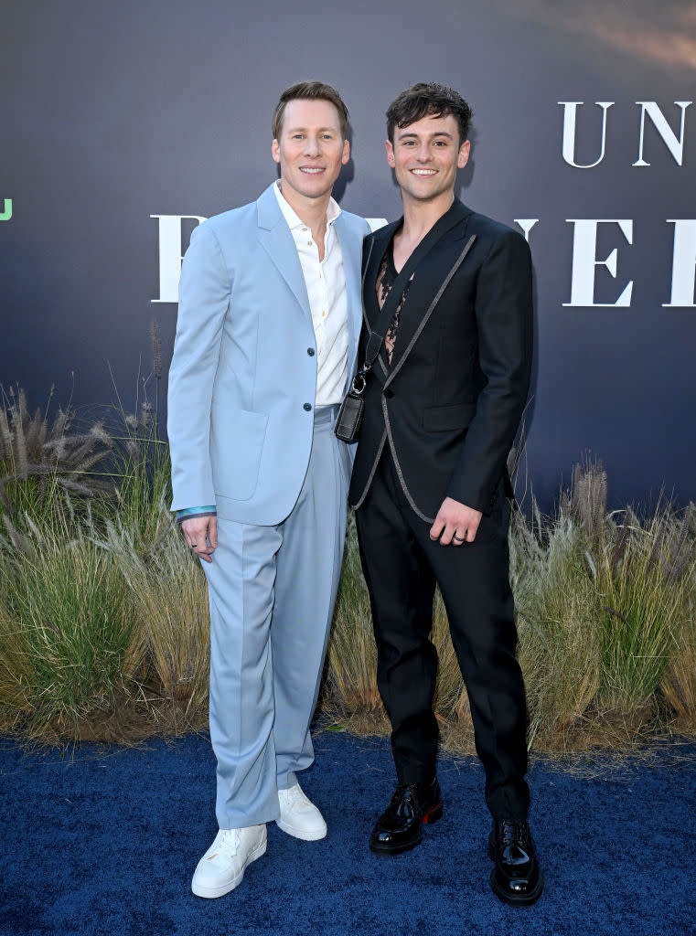 Tom Daley is now married to Dustin Lance Black, pictured in April 2022. (Getty Images)