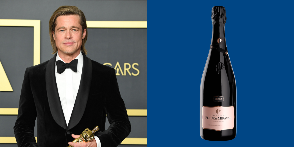 brad pitt rose champagne