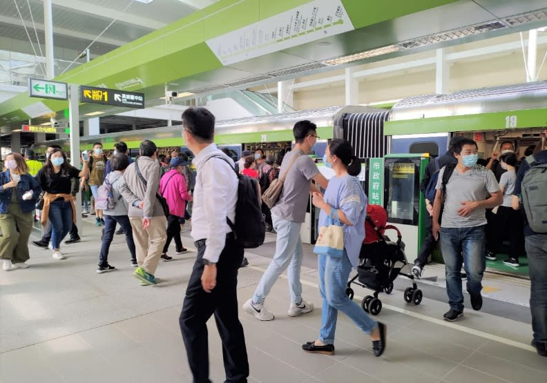 台中捷運月台一景。台中捷運提供。