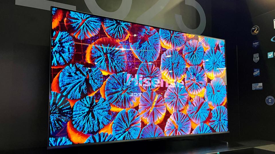 Hisense U8K TV in CES 2023 booth