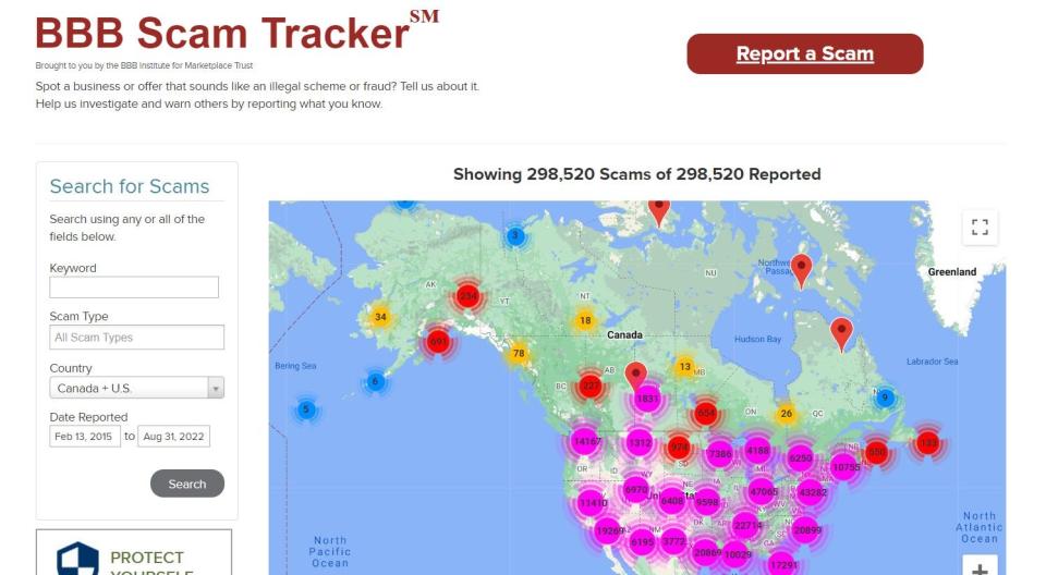 The Better Business Bureau's Scam Tracker can help consumers search for company names that may be imposter payday lenders.