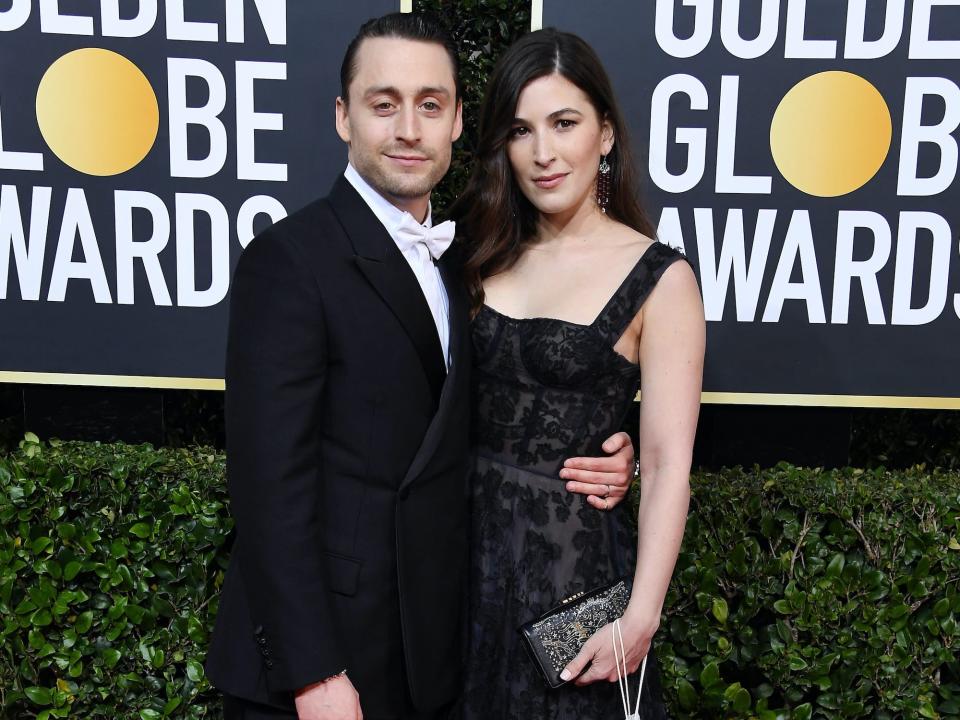 Kieran Culkin and Jazz Charton golden globes