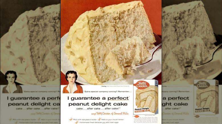 Betty Crocker peanut butter cake advertisement