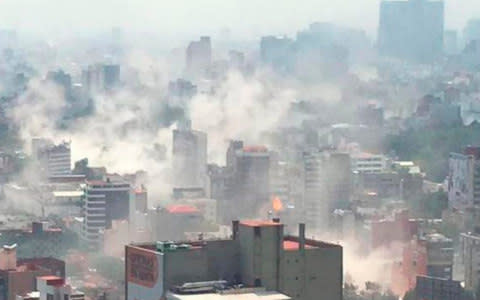 The earthquake devastated parts of Mexico City - Credit: Splash News