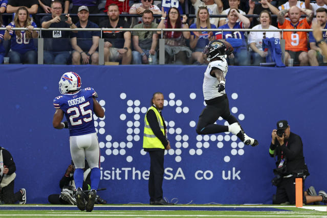 Jacksonville Jaguars cornerback Darious Williams (31) in coverage during an  NFL football game against the Denver Broncos at Wembley Stadium in London,  Sunday, Oct. 30, 2022. The Denver Broncos defeated the Jacksonville