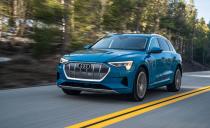 <p>Configuring the e-tron for the U.S. market required replacing its sideview camera mirrors with conventional side mirrors. It also has just one charging port on its front fender when other markets will have the option for a port on each side.</p>