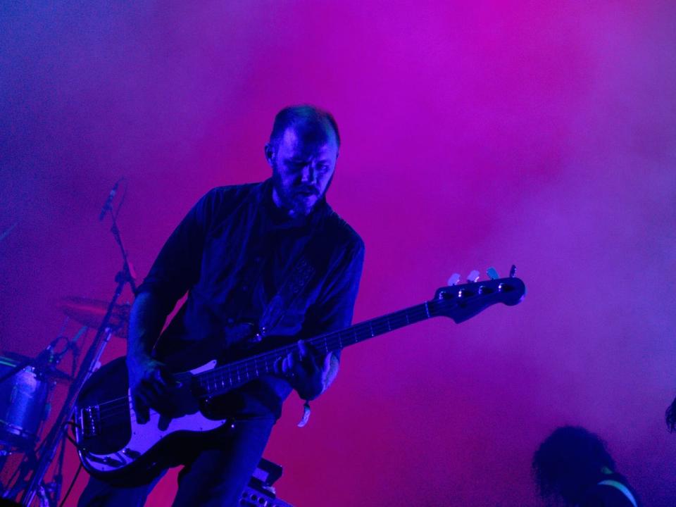 Musician Michael James of Explosions In The Sky performs onstage during FYF Fest 2016 at Los Angeles Sports Arena on August 27, 2016 in Los Angeles, California.