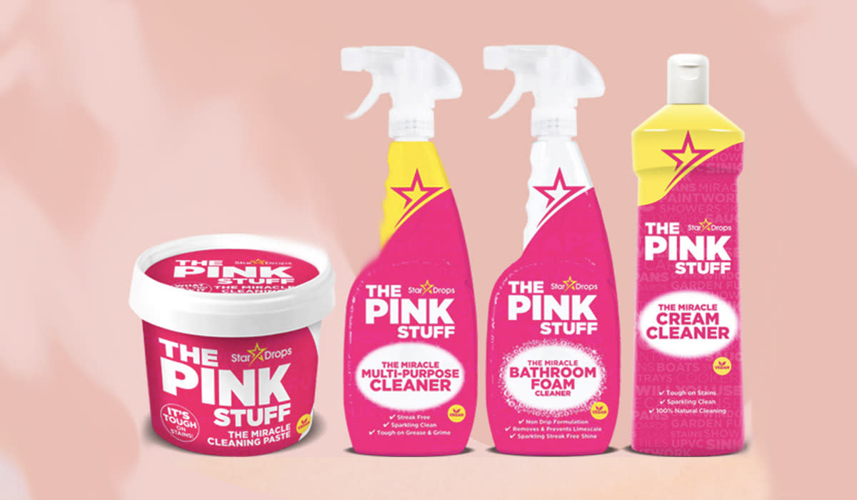 The Pink Stuff, The Pink Stuff Multi-Purpose Cleaner, the Bathroom Foam Cleaner, the Cream Cleaner