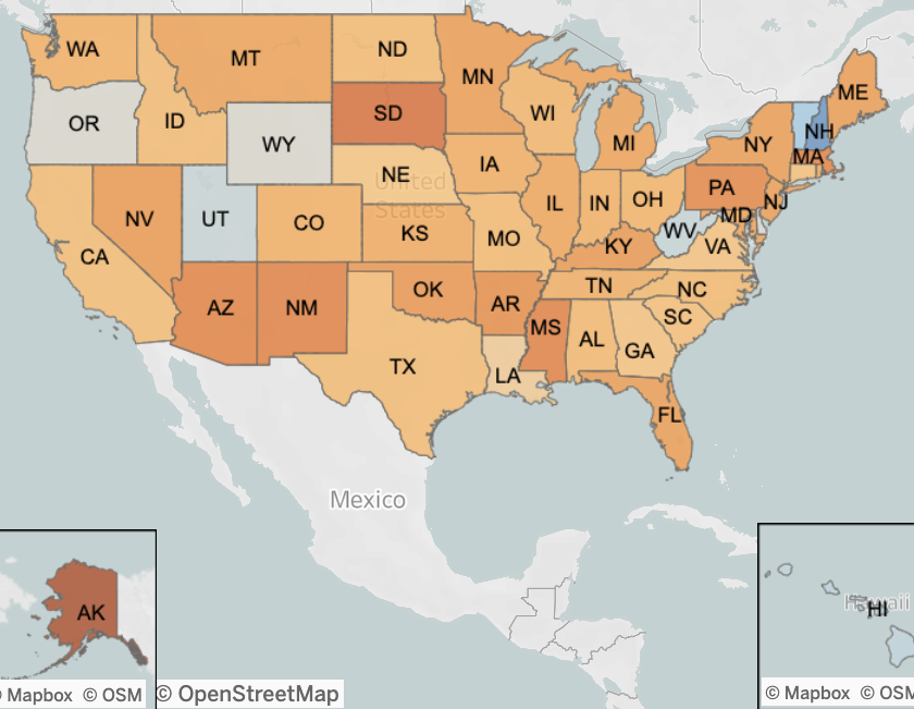 Undergraduate Enrollment Changes by State: Spring 2021 (National Student Clearinghouse Research Center)