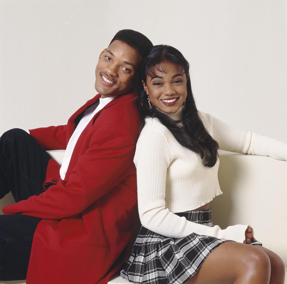 THE FRESH PRINCE OF BEL-AIR -- Season 5 -- Pictured: (l-r) Will Smith as William 'Will' Smith, Tatyana Ali as Ashley Banks -- Photo by: NBCU Photo Bank