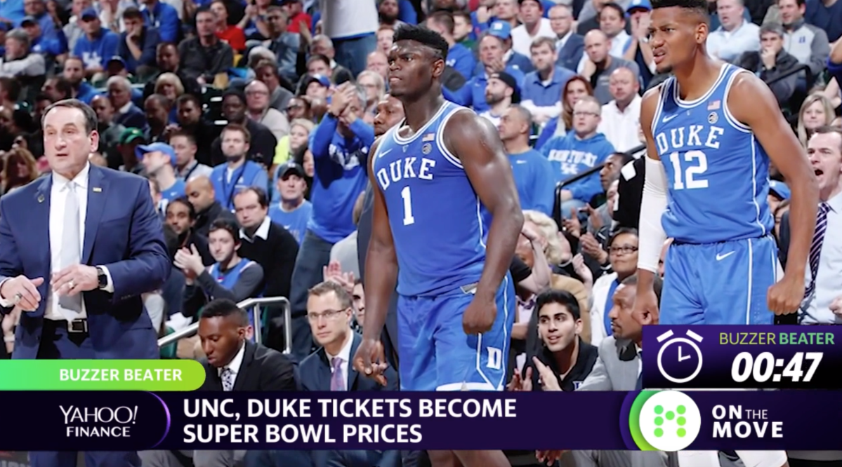 UNC vs. Duke tickets Super Bowl prices