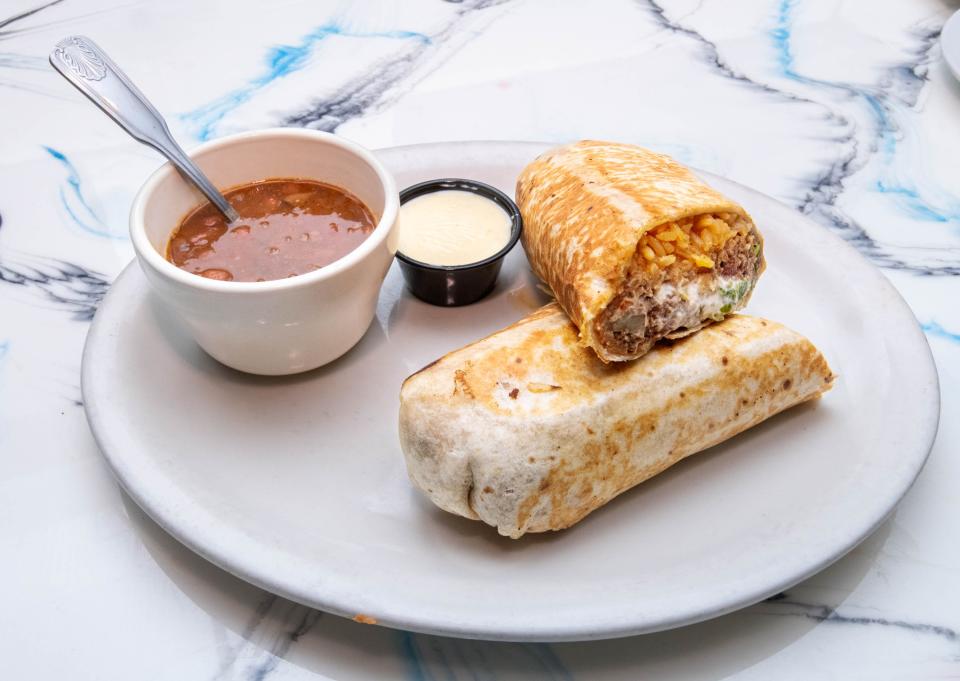 A Burrito Loco at La Barra Del Taco restaurant at 3811 West Navy Boulevard in Pensacola on Wednesday, March 15, 2023.