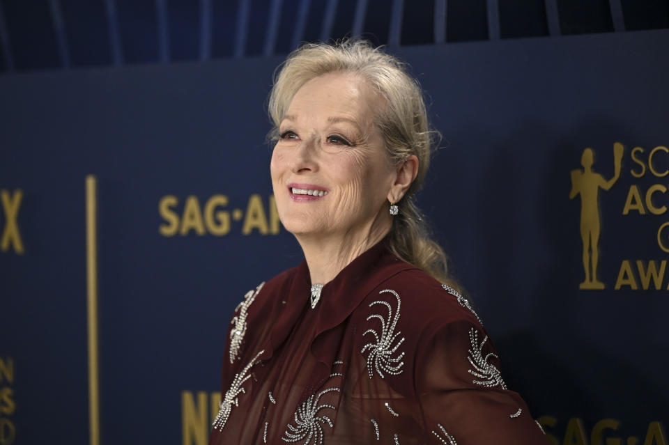Meryl Streep at the 30th Annual Screen Actors Guild Awards held at the Shrine Auditorium and Expo Hall on February 24, 2024 in Los Angeles, California.