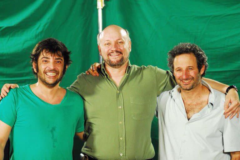 Pablo Rago, Juan José Campanella y David Masajnik, en una de las tantas películas que hicieron juntos