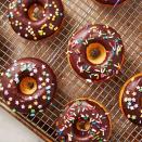 <p> These baked donuts are just as satisfying as the fried version, but <em>so</em> much lighter. We can't resist a good chocolate glaze, but these would also be delicious rolled in cinnamon sugar, <a href="https://www.delish.com/cooking/recipe-ideas/a27117110/easy-churros-recipe/" rel="nofollow noopener" target="_blank" data-ylk="slk:churro;elm:context_link;itc:0;sec:content-canvas" class="link ">churro</a>-style.<br><br>Get the <strong><a href="https://www.delish.com/cooking/recipe-ideas/a28848608/baked-donuts-recipe/" rel="nofollow noopener" target="_blank" data-ylk="slk:Baked Donuts recipe;elm:context_link;itc:0;sec:content-canvas" class="link ">Baked Donuts recipe</a></strong>. </p>