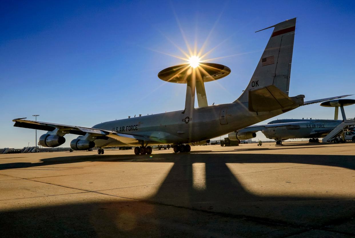 A compromise defense bill would protect most AWACS at Tinker Air Force Base until a replacement is fielded.