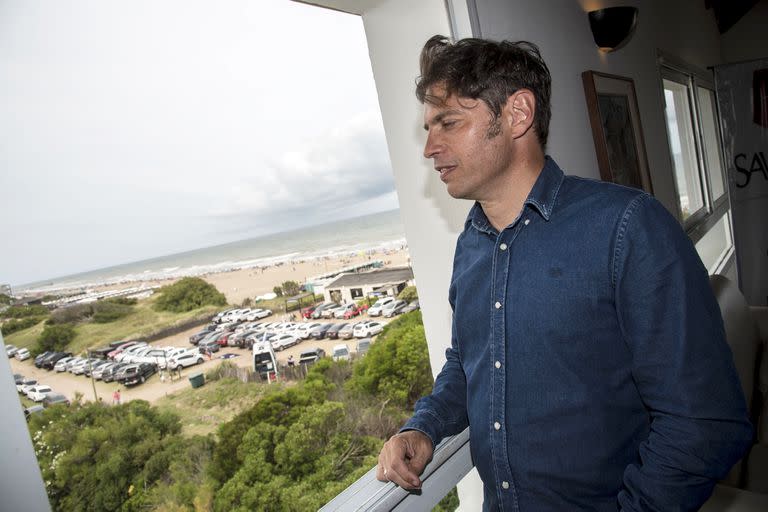 Axel Kicillof, gobernador de Buenos Aires, en Pinamar