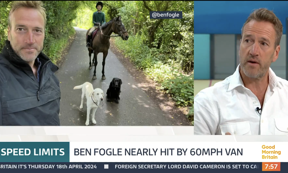 Ben Fogle shared his experience of the close call on GMB. (ITV screengrab)