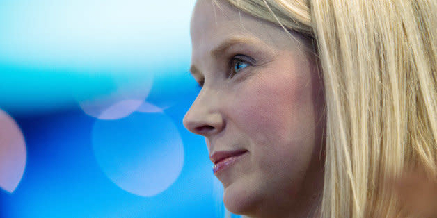 Marissa Mayer, president and chief executive officer of Yahoo! Inc., watches a demonstration during the DreamForce Conference in San Francisco, California, U.S., on Tuesday, Nov. 19, 2013. Yahoo boosted its stock-buyback plan by $5 billion, returning more cash to shareholders as Mayer seeks to revive growth at the largest U.S. Internet portal. Photographer: David Paul Morris/Bloomberg via Getty Images  (Photo: )