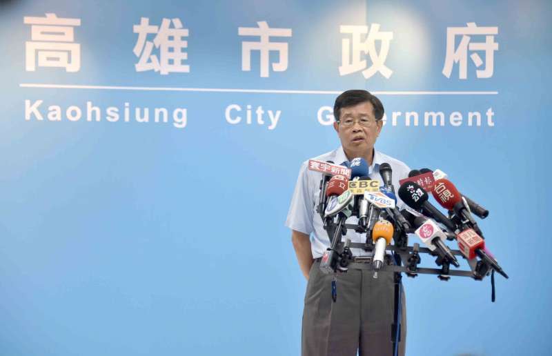20200612-韓國瑜正式解除高雄市長職務，由曾任副市長的楊明州接任代理市長。（高雄市政府提供）