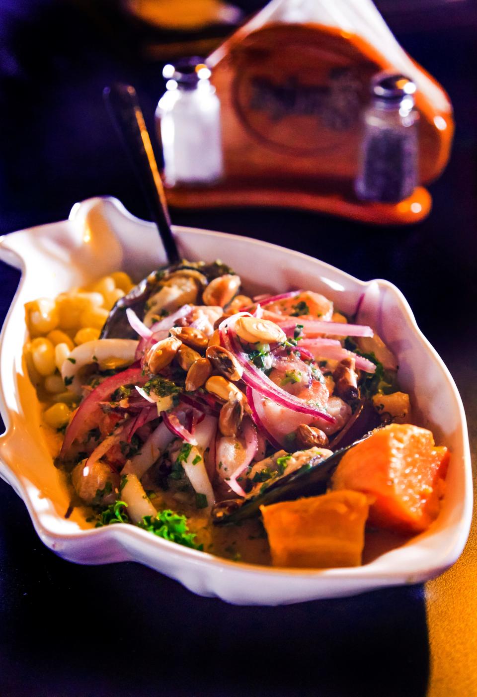 Ceviche Mixto at Peruvian restaurant Naylamp in Warr Acres. [Photo by Chris Landsberger, The Oklahoman]