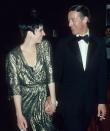 <p>Singer Liza Minnelli was one one of Halston’s closest friends, and she was known to wear his designs exclusively. The pair are shown here in Manhattan.</p>