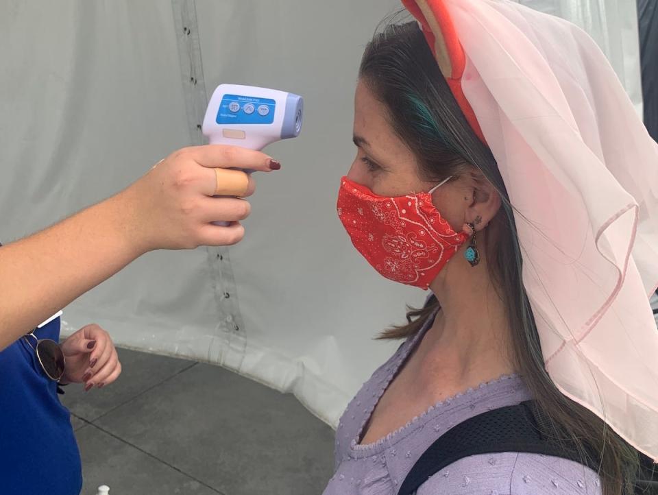 Tarah Chieffi's temperature check at Disney World