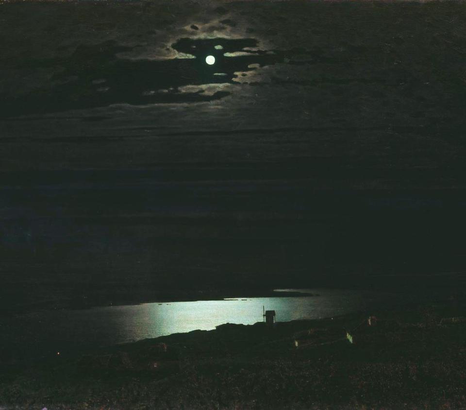 Noche de luna en el Dniéper de Arkhip Kuindzhi, 1882