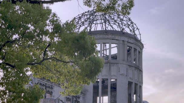 PHOTO: The Hiroshima Peace Memorial, or Genbaku Dome, was the only structure left standing in the area where the first atomic bomb exploded on August 6, 1945. (ABC News)
