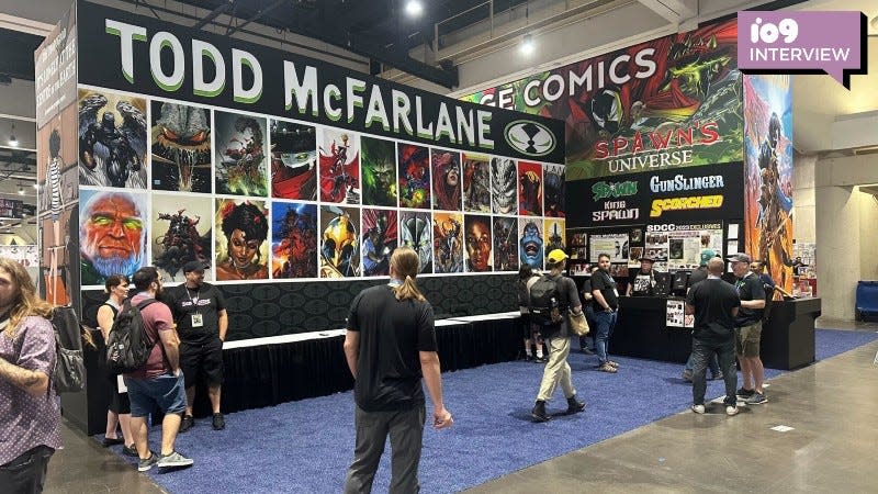 todd mcfarlanes booth at comic con