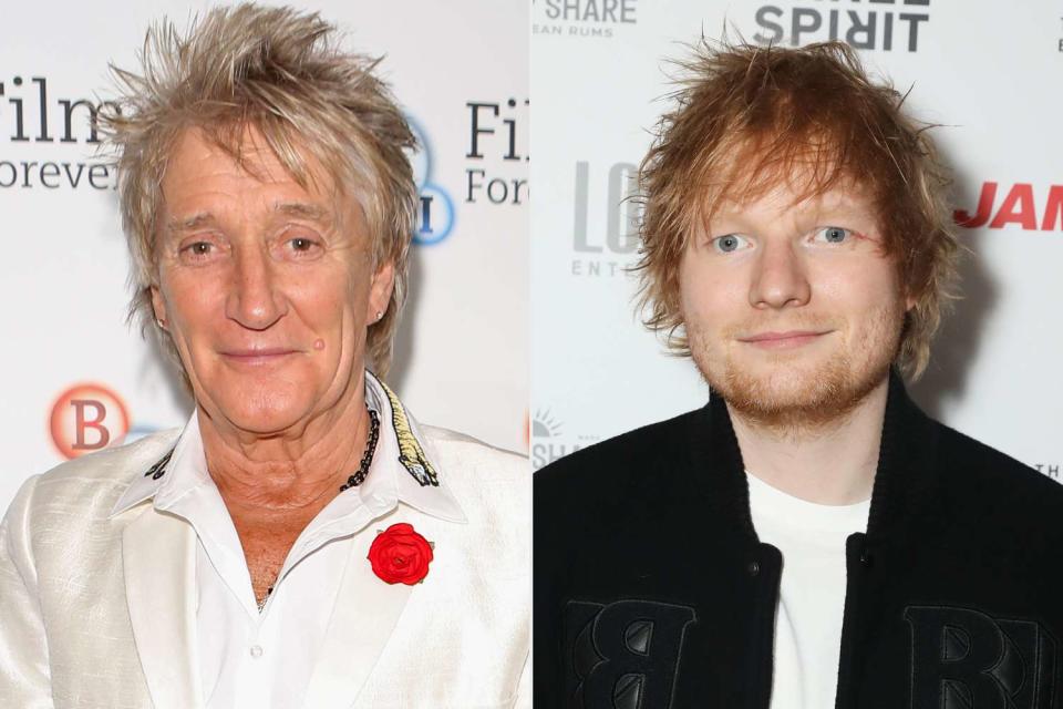 <p>David M. Benett/Dave Benett/Getty, Sama Kai/Dave Benett/WireImage</p> Rod Stewart; Ed Sheeran