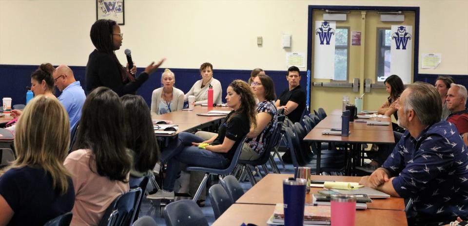 Facilitators from Imagine, A Center for Coping with Loss, provided professional learning on grief-informed education to Westfield Public Schools educators on Tuesday, Sept. 6.