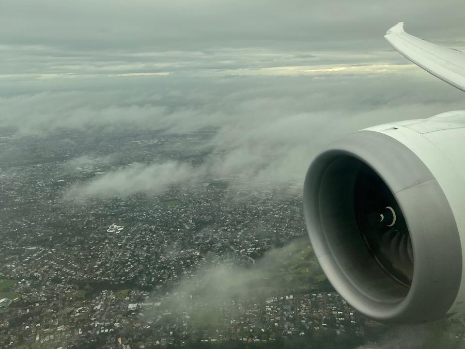 Flying Air New Zealand in business class.