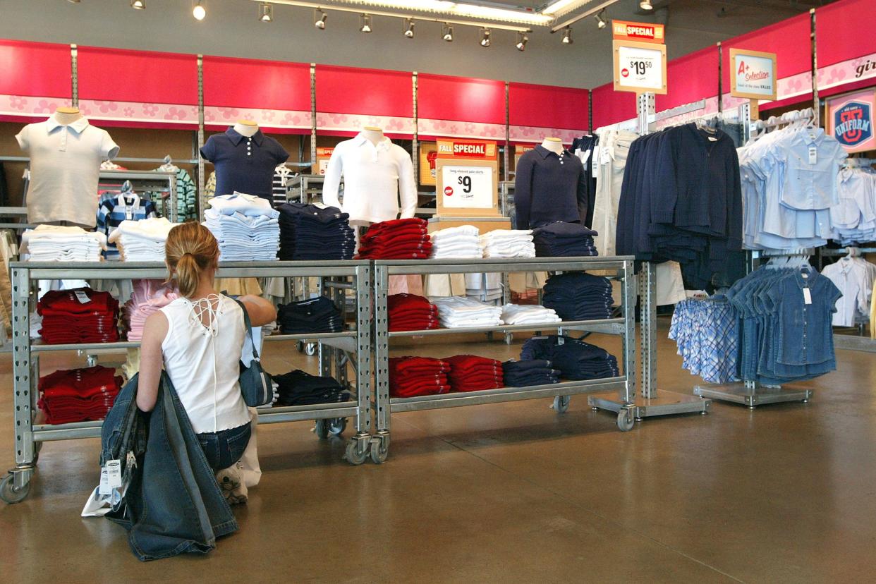 A young girl shops in an Old Navy store August 13, 2003 in Morton Grove, Illinois.