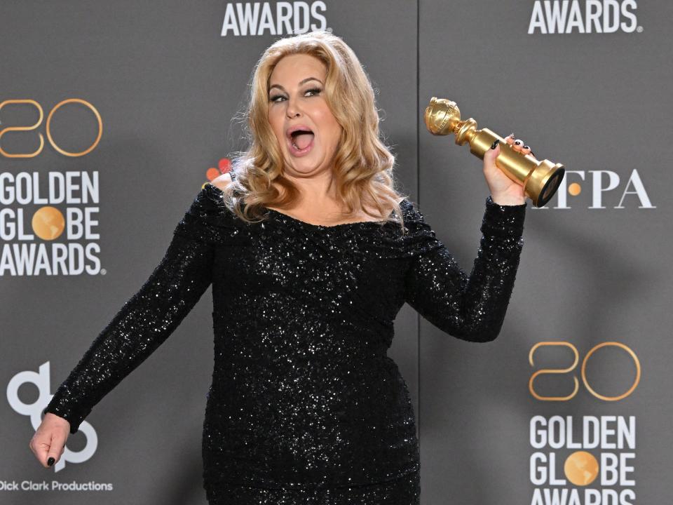 Jennifer Coolidge at the 80th annual Golden Globe Awards.