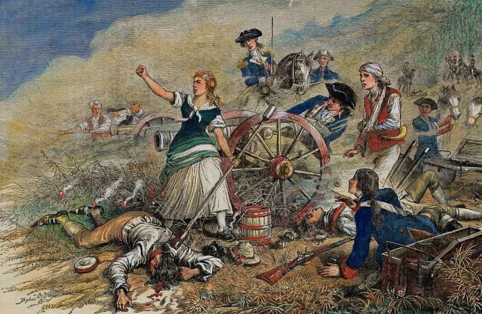 Rendering of women on the battlefield