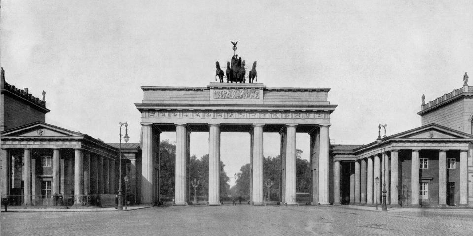Brandenburg Gate, Berlin, Germany, Antique German Photograph, 1893