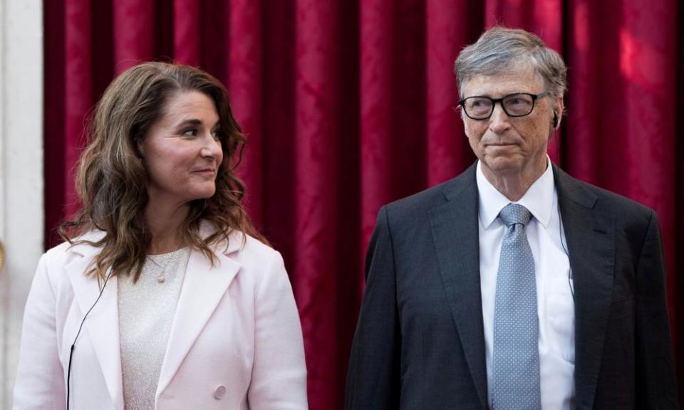Melinda and Bill Gates in 2017. She was reportedly unhappy with her husband’s links with Jeffrey Epstein.
