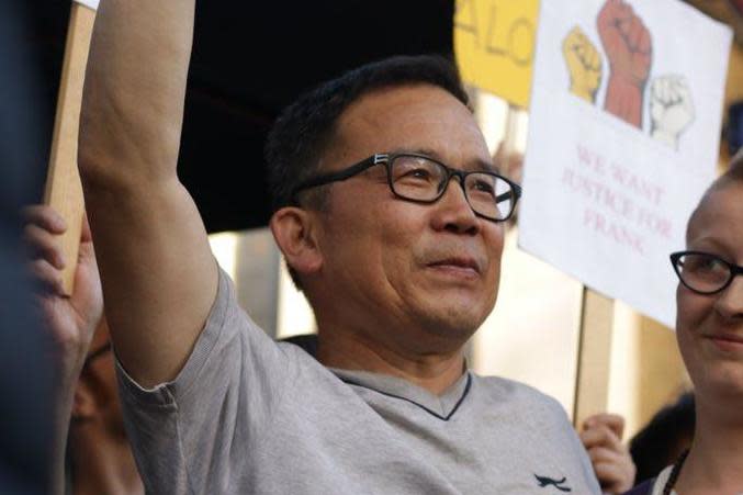 Frank Wang said he was 'so happy' after hundreds of customers supported him (Sam Dodd)